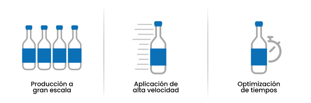 Imagen representativa de aplicación de una etiqueta envolvente y sus beneficios