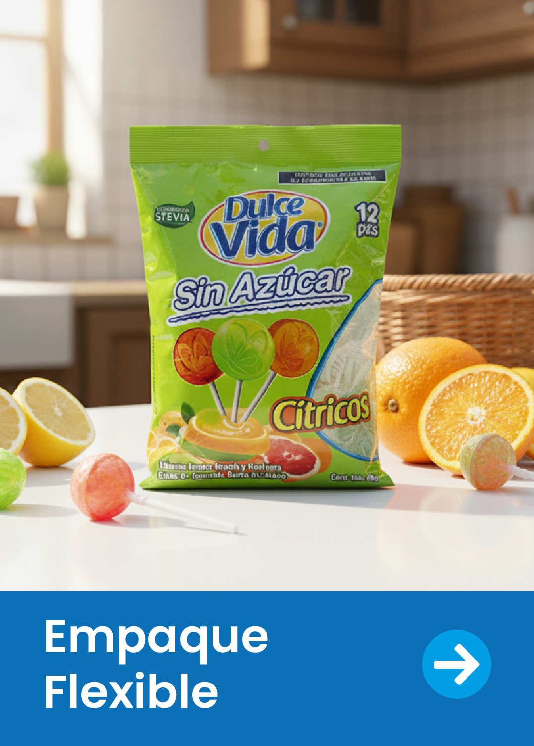 Empaque flexible para alimentos que protege el producto y mejora la presentación en anaquel