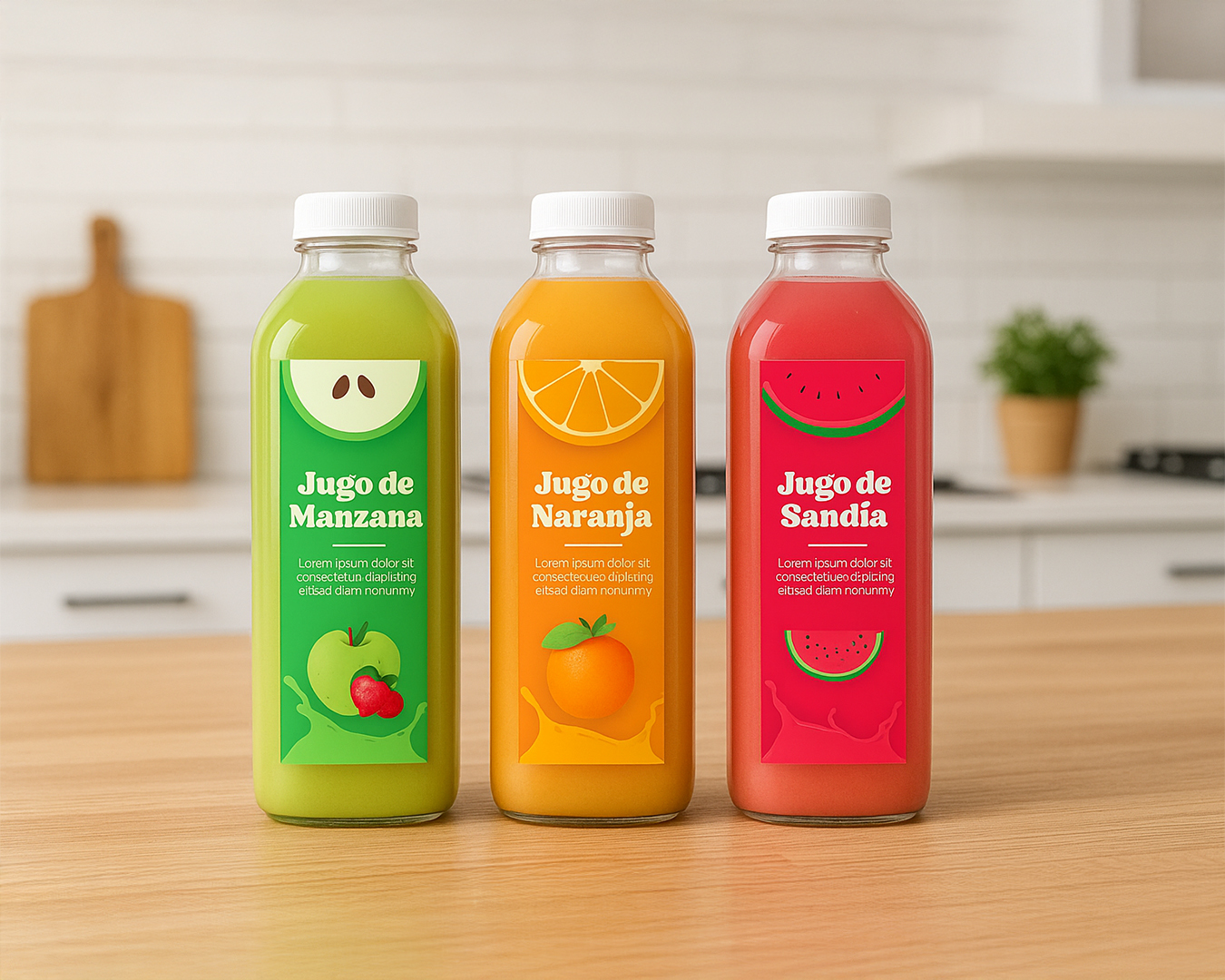 Etiquetas autoadheribles en botellas de bebidas