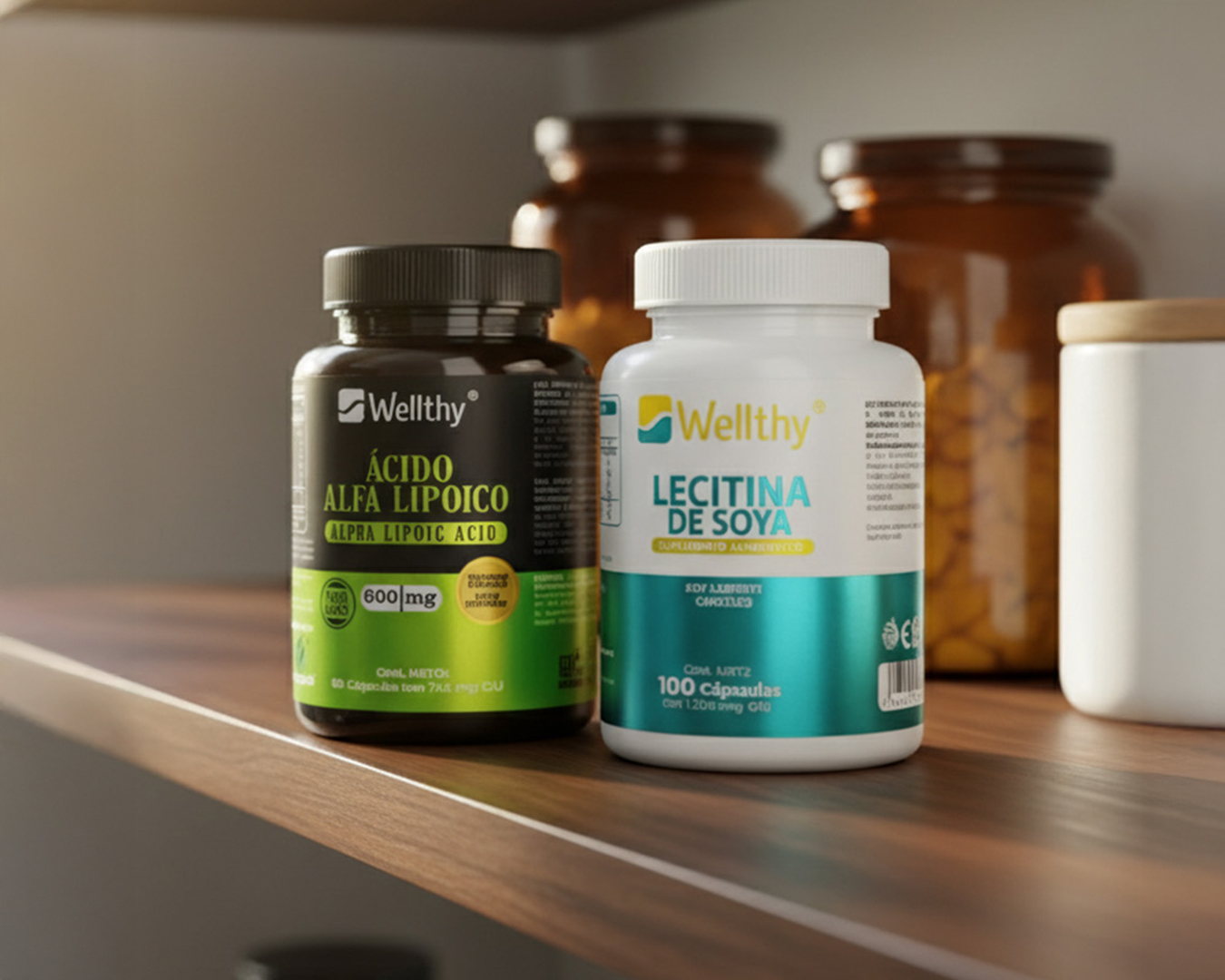 Etiqueta autoadherible en envases de suplementos